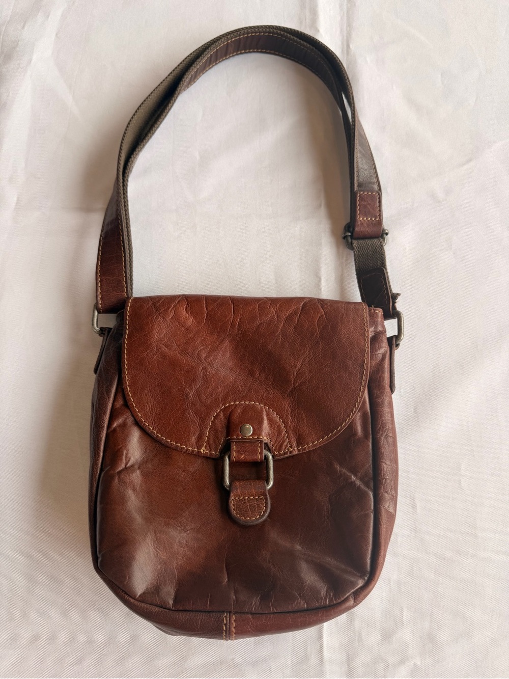 Jack George’s Voyager Horseshoe Crossbody Bag In Beautiful Brown Leather